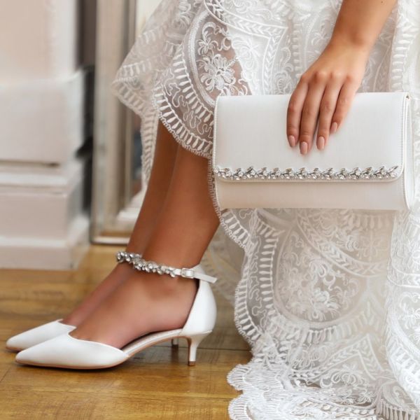 Less is More With These Kitten Heels & Matching Clutch Bag