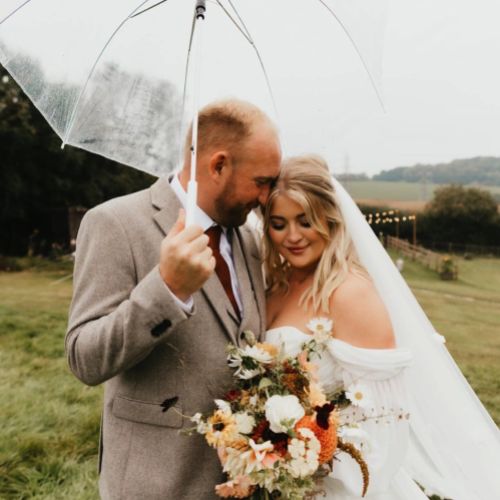 Real Bride - Danielle wearing PBV9017 veil