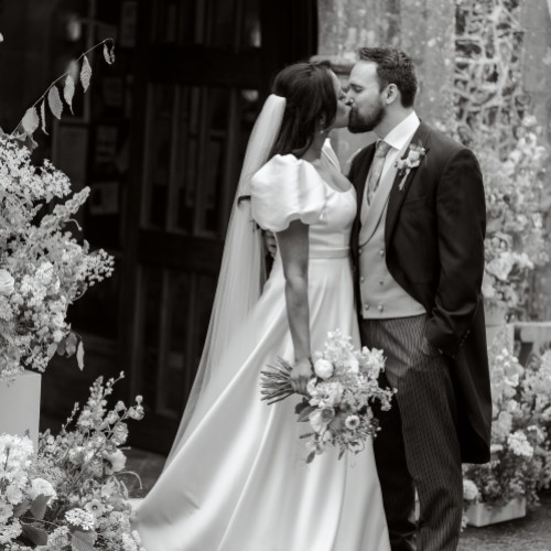 Real Bride - Jess wearing S226 veil and Harriet shoes