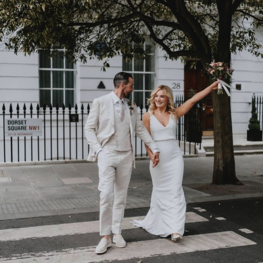 Real Bride - Wearing Maisie block heels