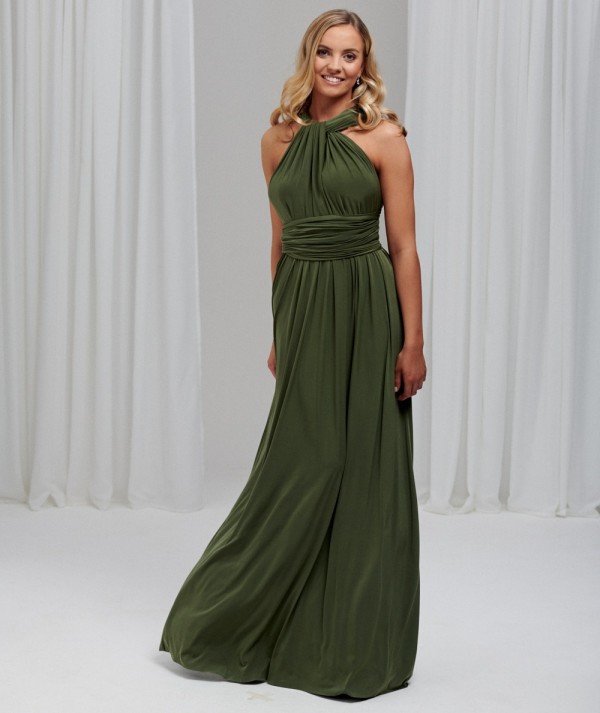 Emily Rose Olive Green Multiway Bridesmaid Dress (One Size)