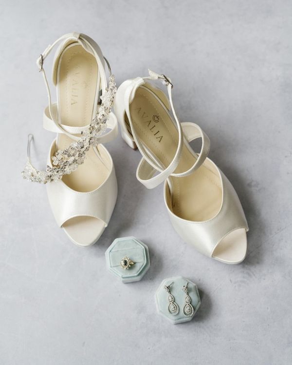 Real Bride Olivia wearing Cindy shoes