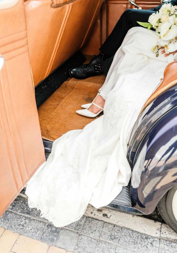 Real Bride Carli wearing Kimberley shoes