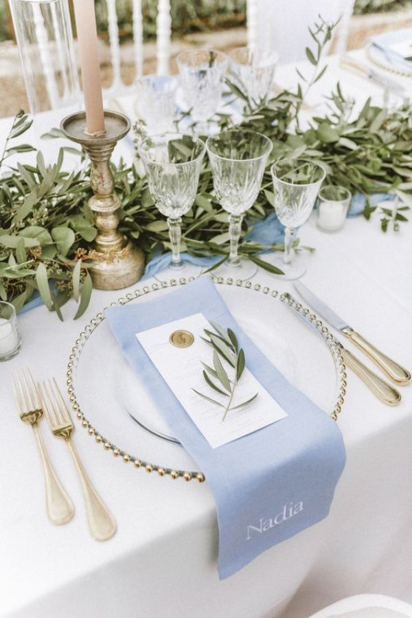 Blue Table Decorations