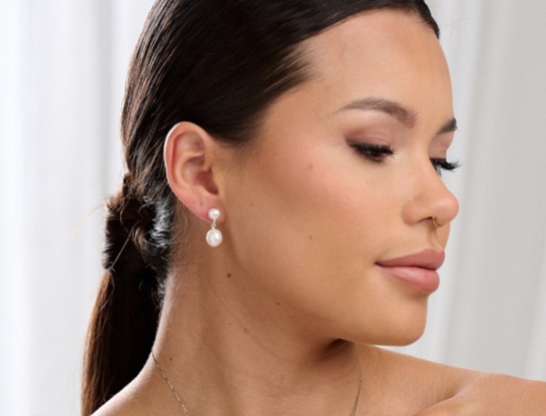 Boucles d'oreilles en perles pour la belle future mariée