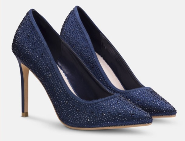 Magnifiques chaussures de bal de fin d'année bleues Lace & Favour