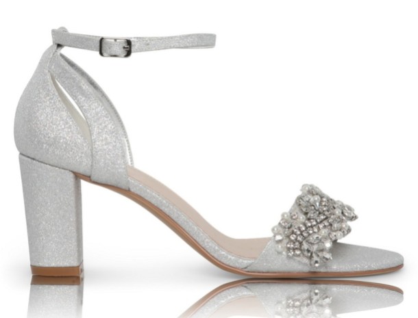Sparkling Silver Bridal Sandals