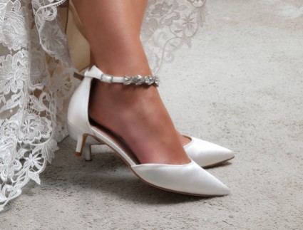 Chaussures de Mariage à Talons Bobines