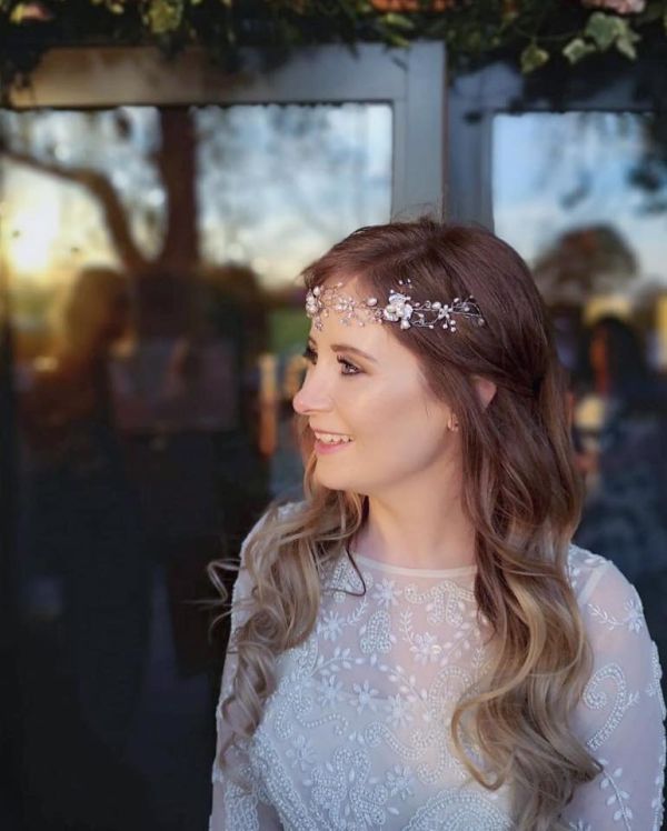 Photo of Ivory and Co Amy Floral Pearl Wedding Hair Vine uploaded by A on 31st March 2021