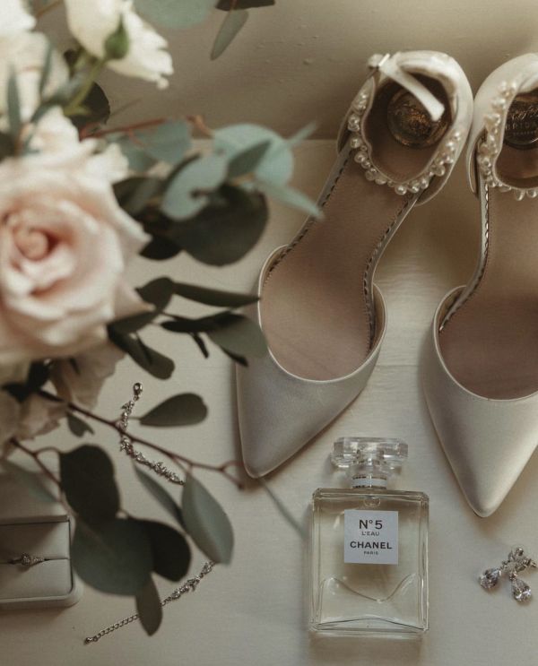 Photo of Perfect Bridal Ella Dyeable Ivory Satin Keshi Pearl Ankle Strap Court Shoes uploaded by C on 21st April 2023