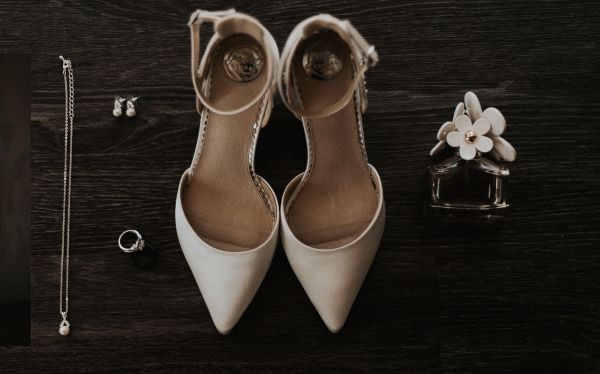 Photo of Perfect Bridal Indi Dyeable Ivory Satin Block Heel Ankle Strap Court Shoes uploaded by C on 20th April 2021