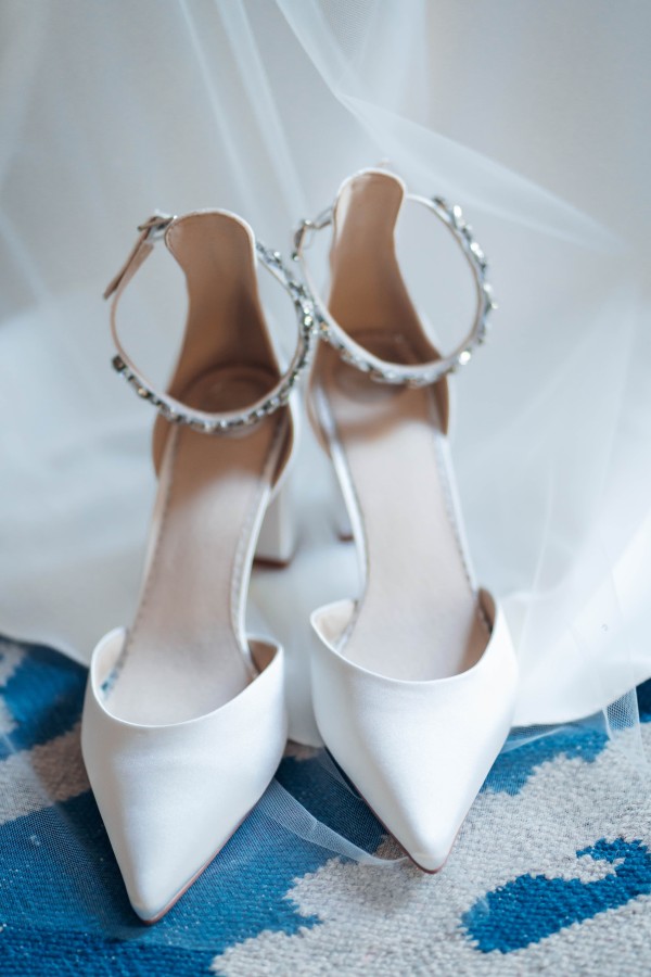 Photo of Perfect Bridal Eliza Dyeable Ivory Satin Embellished Ankle Strap Kitten Heels uploaded by E on 16th September 2024