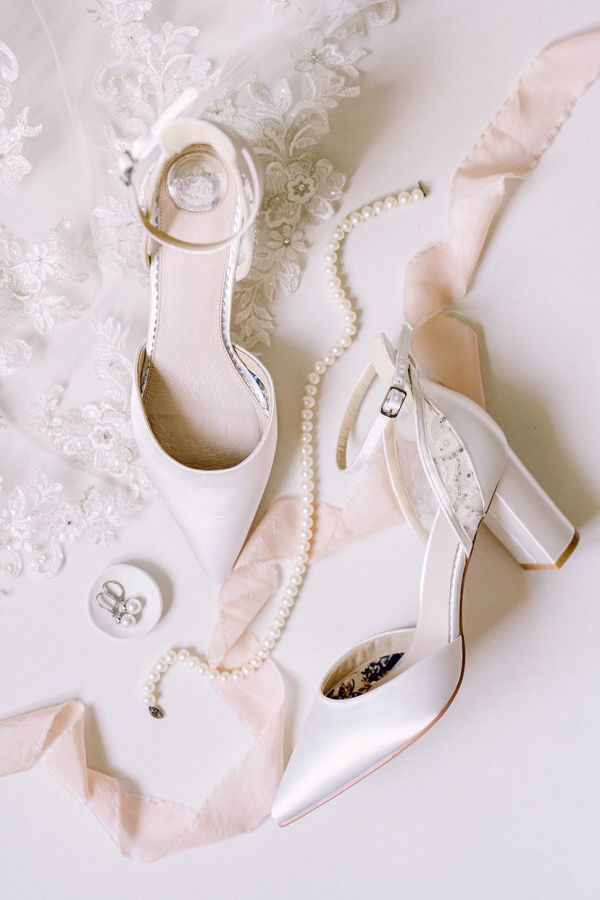 Photo of Perfect Bridal Indi Dyeable Ivory Satin Block Heel Ankle Strap Court Shoes uploaded by E on 6th September 2022