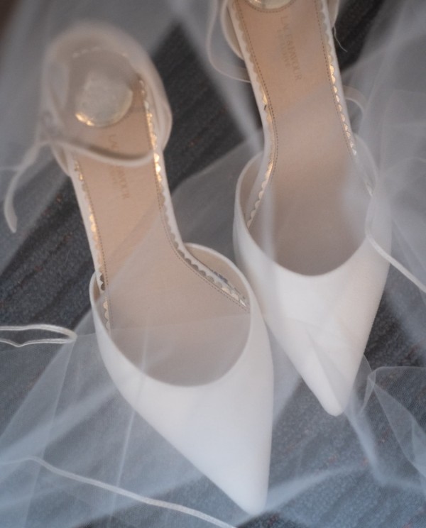 Photo of Perfect Bridal Liberty Ivory Suede Block Heel Ankle Strap Court Shoes uploaded by E on 30th April 2024