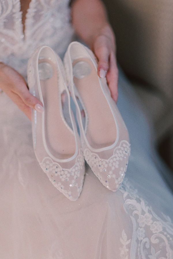 Photo of Perfect Bridal Tess Ivory Mesh and Sequin Lace Bridal Pumps uploaded by E on 22nd November 2022