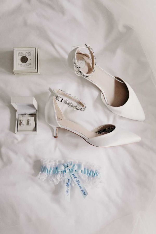 Photo of Perfect Bridal Eliza Dyeable Ivory Satin Embellished Ankle Strap Kitten Heels uploaded by G on 21st October 2021