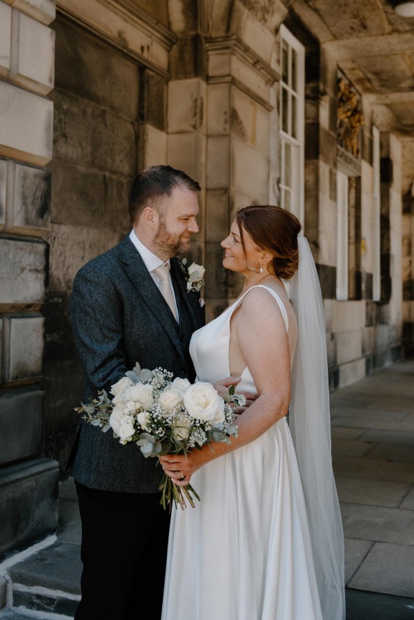 Photo of Bianco Ivory Plain Single Tier Floor Length Veil with Cut Edge S227 uploaded by J on 22nd July 2024