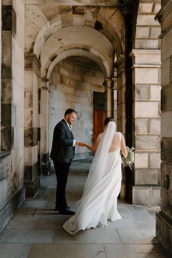 Photo of Bianco Ivory Plain Single Tier Floor Length Veil with Cut Edge S227 uploaded by J on 22nd July 2024