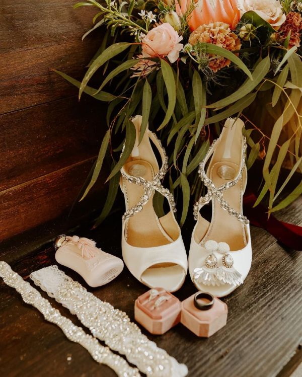 Photo of Perfect Bridal Katelyn Dyeable Ivory Satin Crystal Wedding Sandals uploaded by L on 19th July 2021