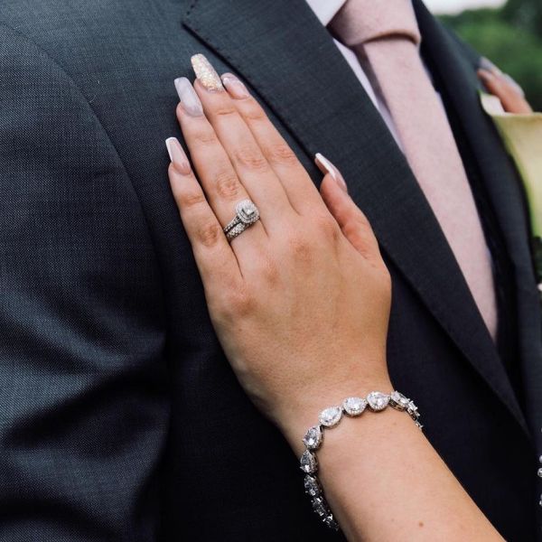 Photo of Hampton Teardrop Cubic Zirconia Wedding Bracelet (Silver) uploaded by M on 25th October 2021