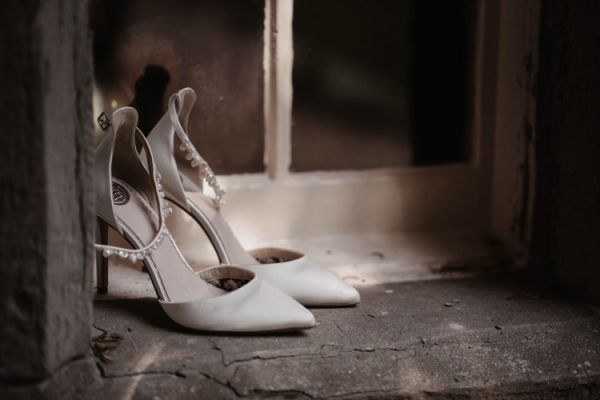 Photo of Perfect Bridal Ella Dyeable Ivory Satin Keshi Pearl Ankle Strap Court Shoes uploaded by R on 19th July 2021
