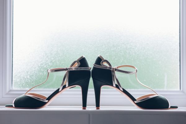 Photo of Perfect Bridal Joanna Forest Green Suede and Gold T-Bar Shoes uploaded by S on 27th July 2021