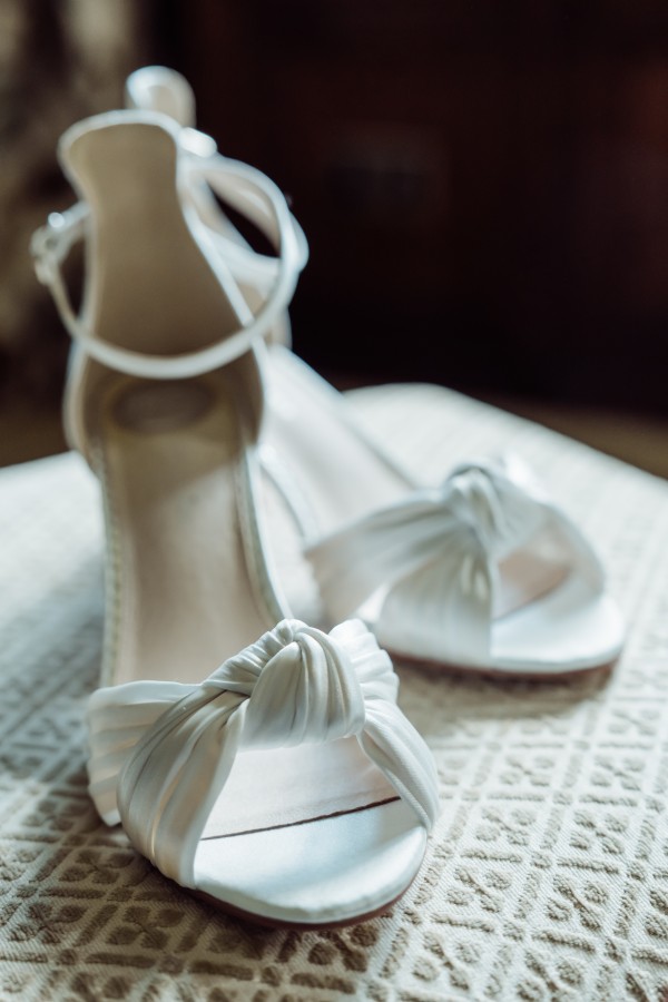 Photo of Perfect Bridal Lucinda Ivory Satin Knotted Block Heel Sandals uploaded by T on 24th October 2024