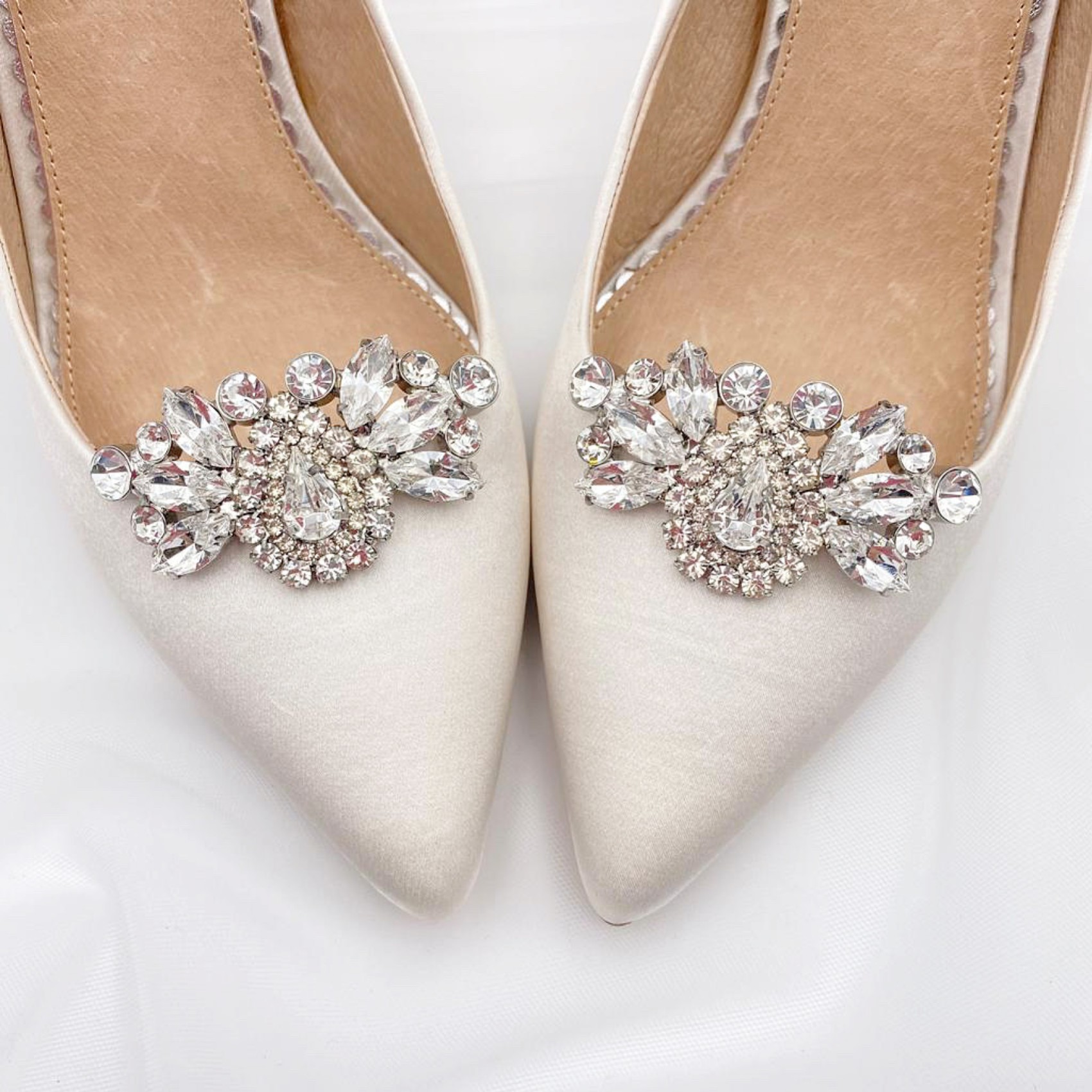 Myra by Rainbow Club | Diamante Brooch Shoe Clips