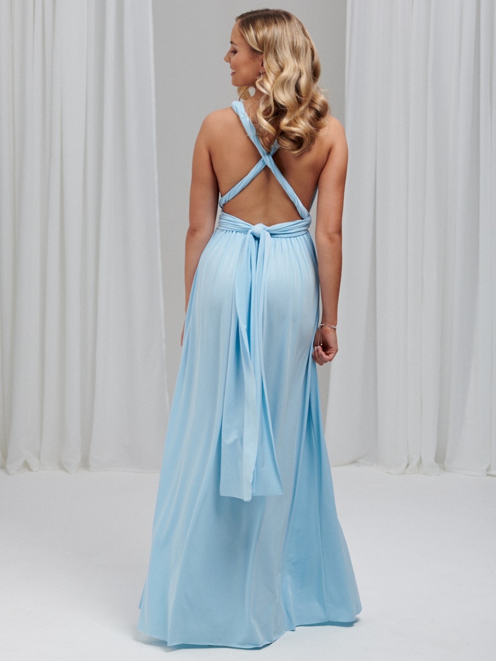Classic Multiway Infinity Bridesmaid Dress In Powder Blue - Formal Dresses  For Sale