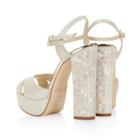 champagne platform heels