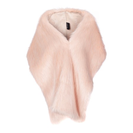 Helen Moore Blush Long Faux Fur Stole