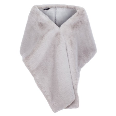 Helen Moore Mist Grey Long Faux Fur Stole