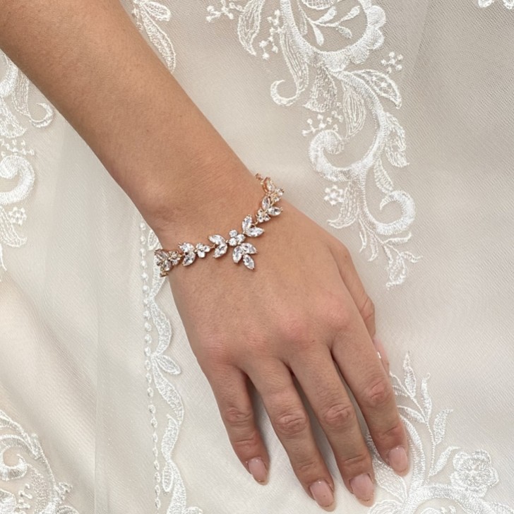 Adelaide Rose Gold Vintage Inspired Crystal Bracelet