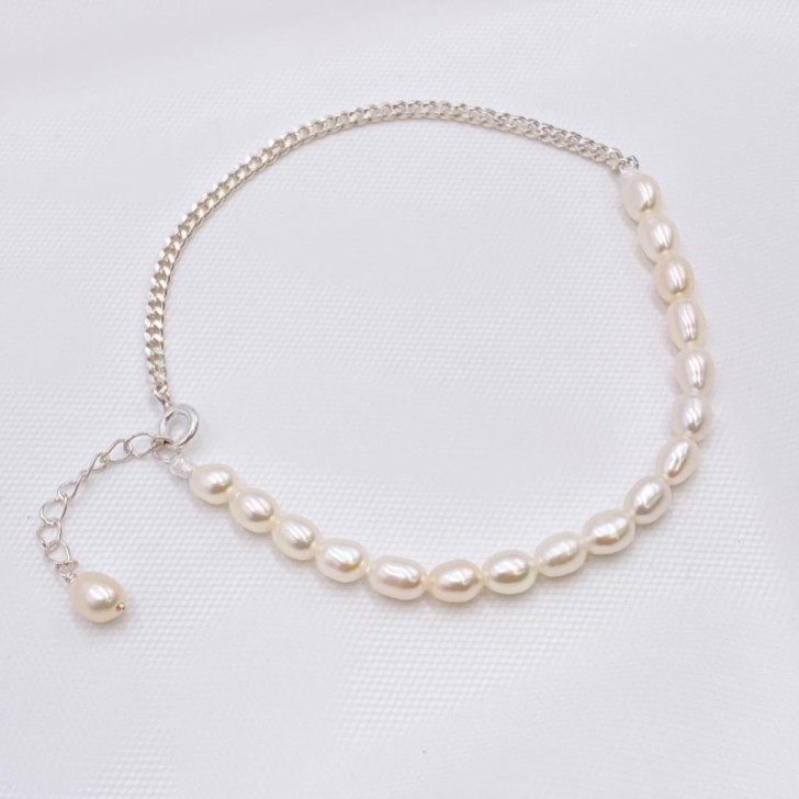 Adelina Freshwater Pearl and Chain Bracelet