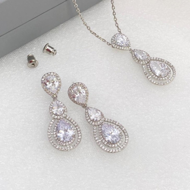 Alessandra Vintage Inspired Crystal Bridal Jewelry Set