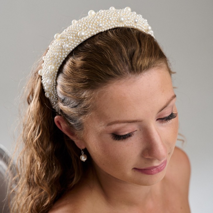 Arianna Pearl Embellished Bridal Headband AR793