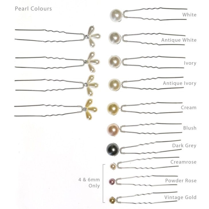 Arianna Set of 3 Pearl Bright Star Hair Pins ARP597