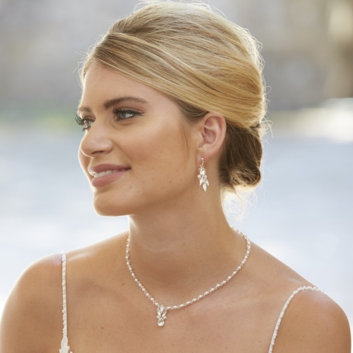 Arianna Thea Elegant Pearl and Crystal Wedding Jewelry Set ARJ117