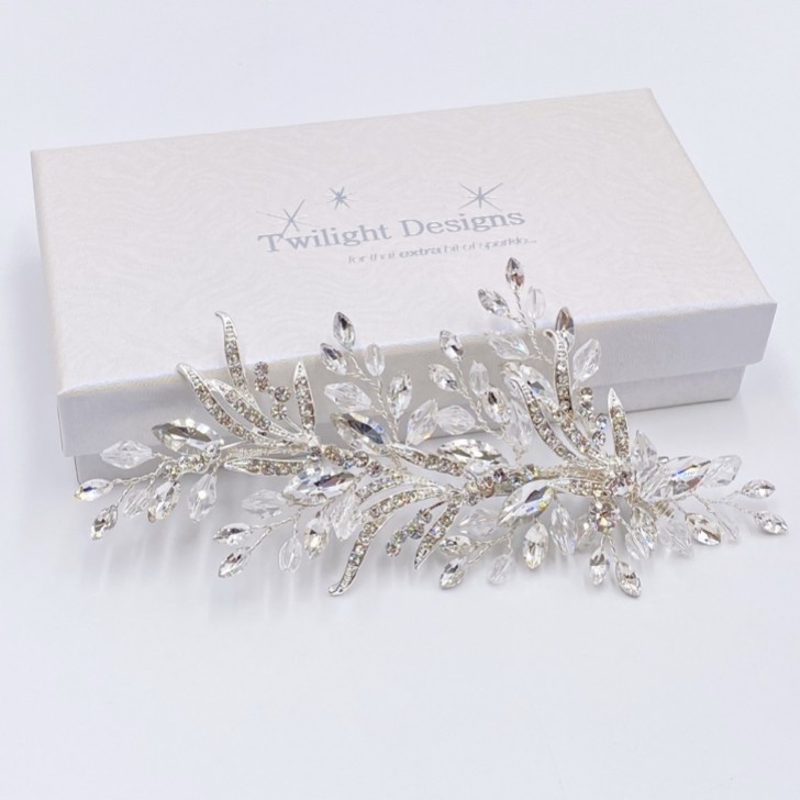 Audrey Vintage Inspired Crystal and Diamante Hair Clip