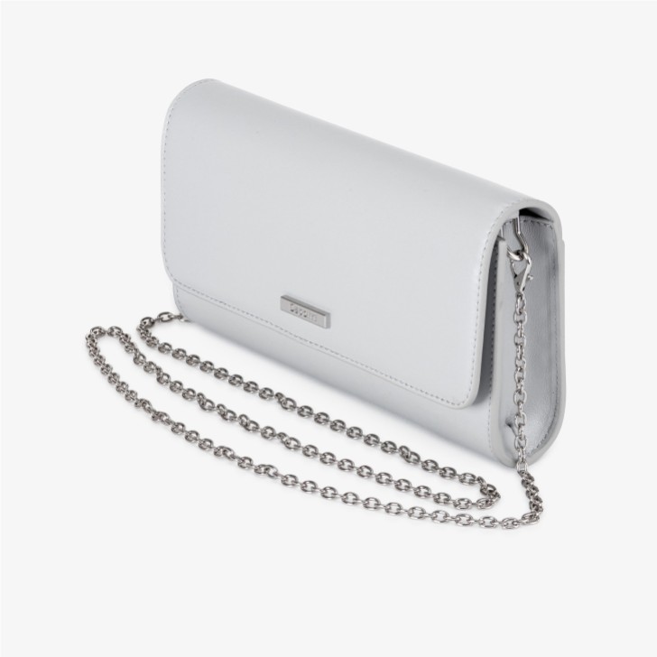 Capollini Cloud Grey Leder Clutch Tasche