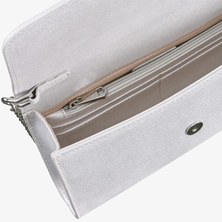 Capollini Glacier White Nubuck Leather Clutch Bag