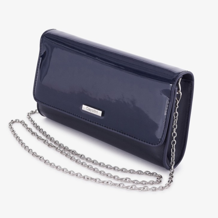 Capollini Pochette en cuir marine