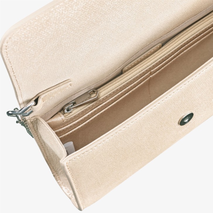 Capollini Pochette in pelle nabuk oro pallido