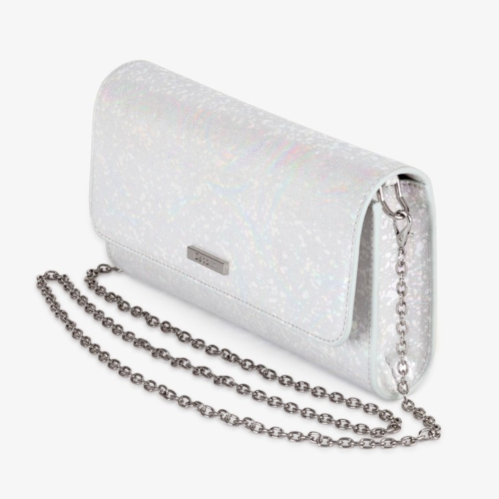 Capollini Pearlescent Leather Clutch Bag