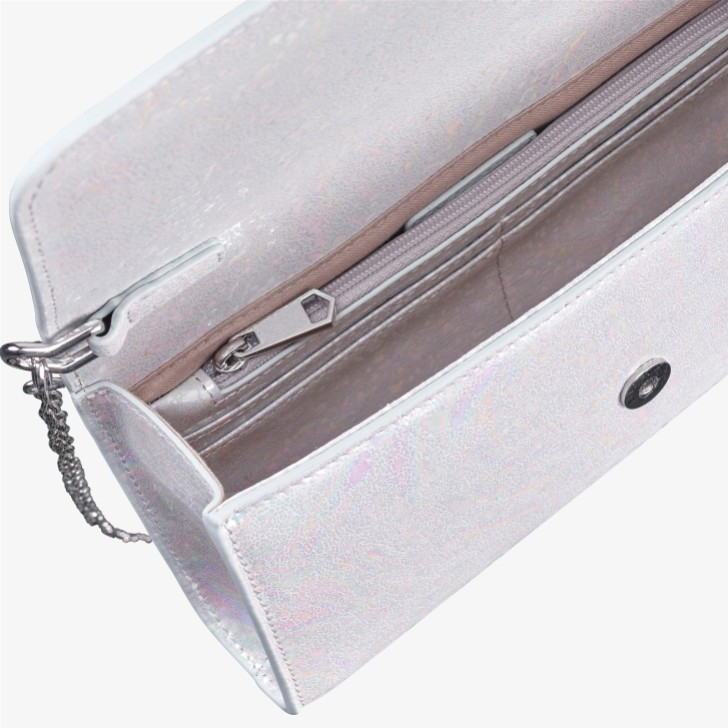 Capollini Pearlescent Leather Clutch Bag