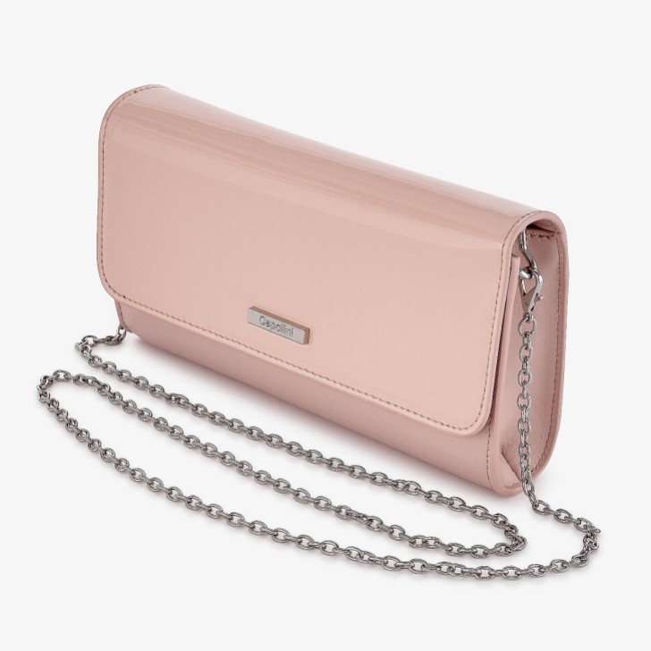 Capollini Pink Leather Clutch Bag