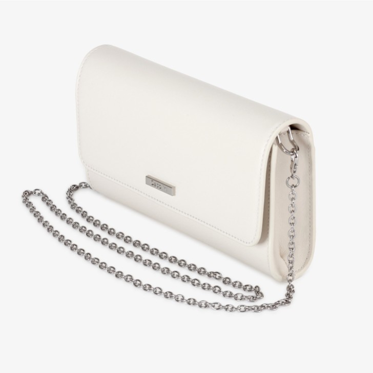 Capollini Porcelain Leather Clutch Bag