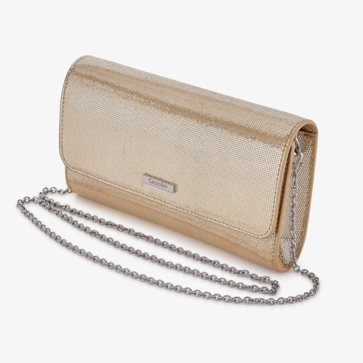 Capollini Pochette en cuir nubuck or Prosecco