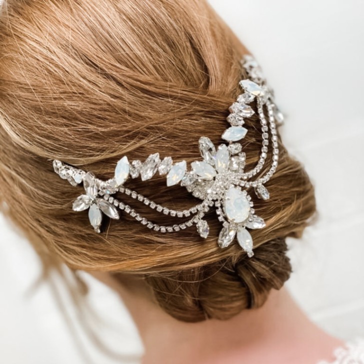 Chatsworth Statement Crystal Wedding Headpiece