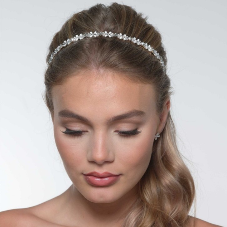 Clover Silver Dainty Floral Headband